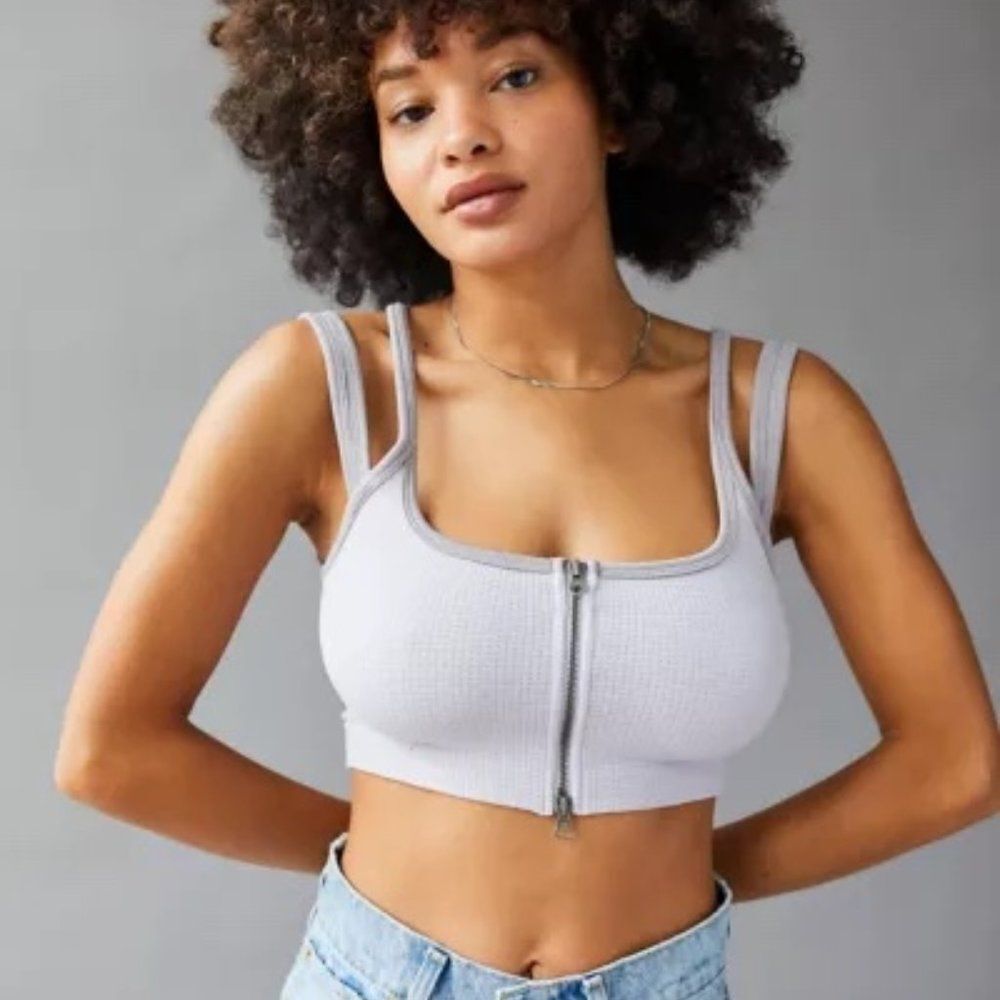 Out From Under On My Way Seamless Zip Bra Top